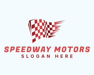 Motorsports Racing Flag logo design