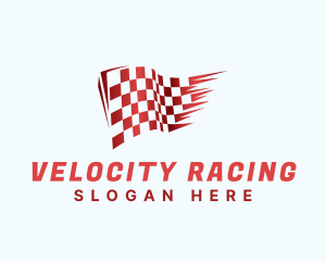 Motorsports Racing Flag logo design