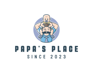 Father Baby Parenting logo design