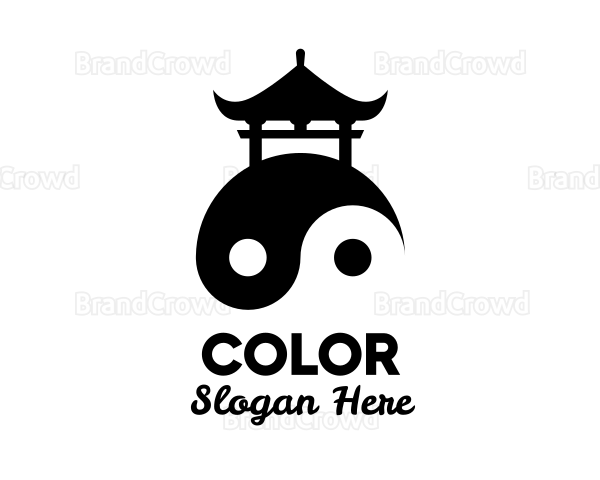 Yin Yang Peace Pagoda Logo