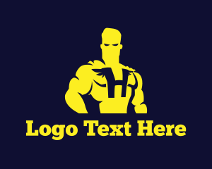 Drywall - Superhero Letter H logo design