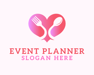 Fine Dining - Restaurant Cutlery Heart logo design