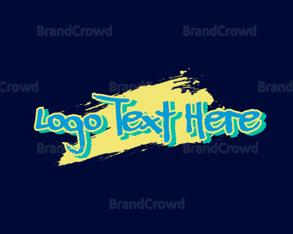 Neon Paint Graffiti Wordmark Logo