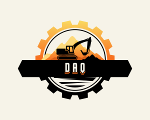 Backhoe - Backhoe Excavator Gear logo design