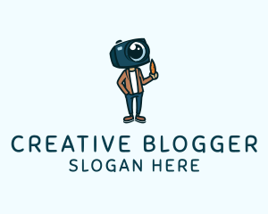 Blogger - Vlogger Camera Guy logo design