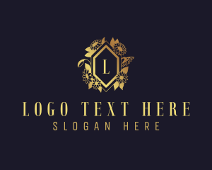 Gold - Floral Beauty Boutique logo design