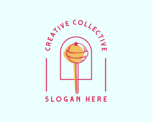 Lollipop Candy Sugar logo design