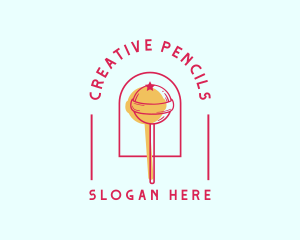 Lollipop Candy Sugar logo design