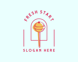 Young - Lollipop Candy Sugar logo design
