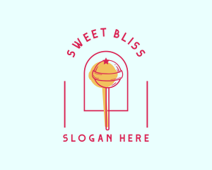 Lollipop Candy Sugar logo design