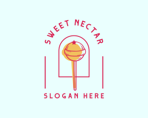 Lollipop Candy Sugar logo design