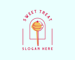 Lollipop Candy Sugar logo design