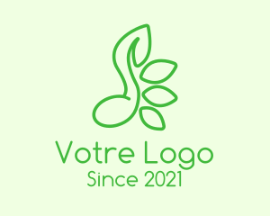Hymn - Green Music Note Leaves logo design