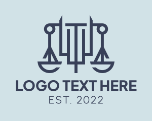 Blue - Real Estate Law logo design