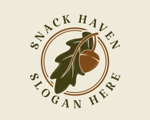 Nature Acorn Leaf logo design