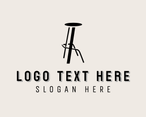 Interior - Stool Chair Furniture logo design