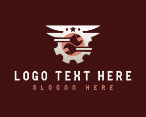 Wing - Industrial Wrench Mechanic logo design