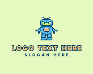 Toy Shop - Chatbot Robot Message Bot logo design