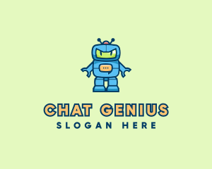Chatbot Robot Message Bot logo design