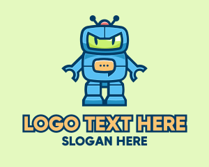 Chatbot - Chatbot Robot Message Bot logo design