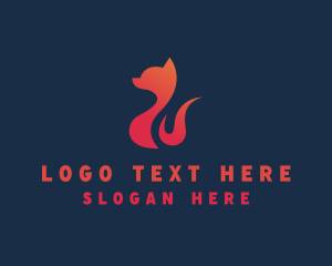 Zoo - Flame Animal Fox logo design