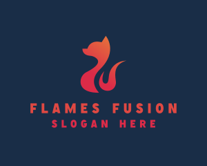 Flame Fox Zoo logo design