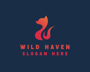 Flame Fox Zoo logo design