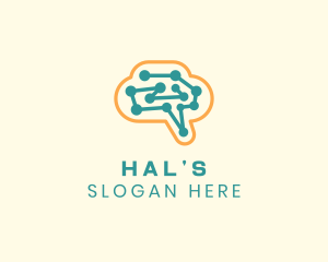 Mental Health - Digital Tech Brain logo design