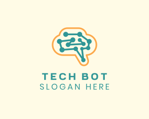 Digital Tech Brain logo design