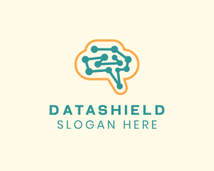 Mental Health - Digital Tech Brain logo design