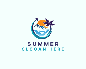 Travel Beach Tropical logo design