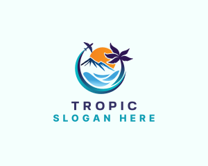 Travel Beach Tropical logo design