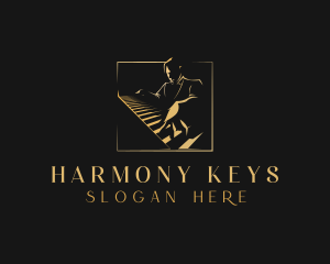 Pianist - Piano Pianist Instrument logo design