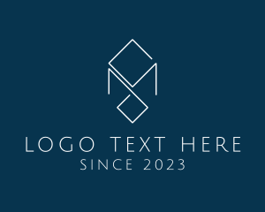 Typography - Diamond Gem Business Letter M logo design