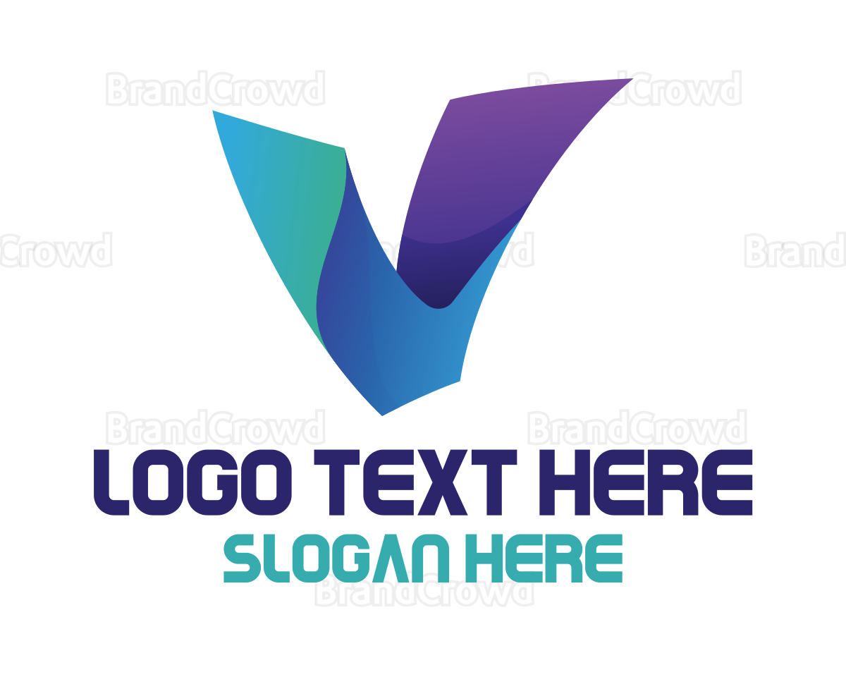 Colorful Bold Letter V Logo Brandcrowd Logo Maker