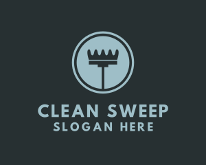 Mopping - Crown Mop Cleaning logo design