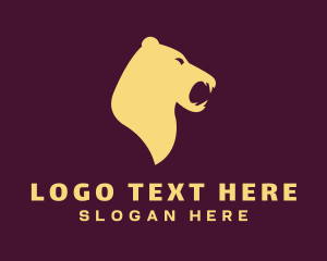 Bear - Wild Bear Fangs logo design