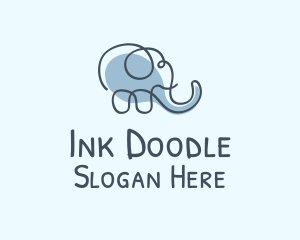 Elephant Animal Trunk logo design