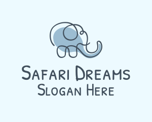 Elephant Animal Trunk logo design