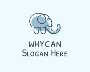 Grey - Elephant Animal Trunk logo design