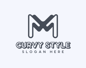 Curvy - Studio Business Letter M logo design