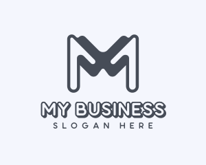 Studio Business Letter M logo design