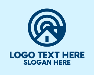 Leasing - Blue House Target logo design