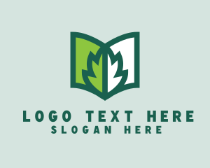 Eco Book Leaf Logo