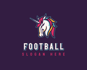 Gamer Unicorn Horse Logo