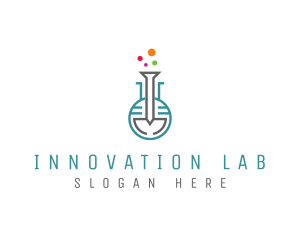 Science Lab Flask logo design