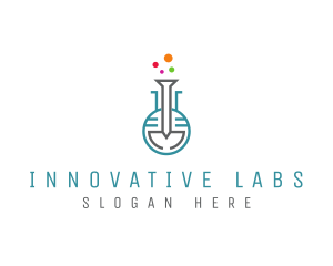 Science Lab Flask logo design