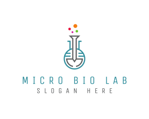 Science Lab Flask logo design