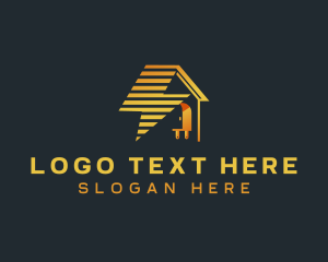 Voltage - Lightning Plug House logo design