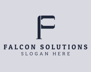 Caliper Tool Letter F logo design